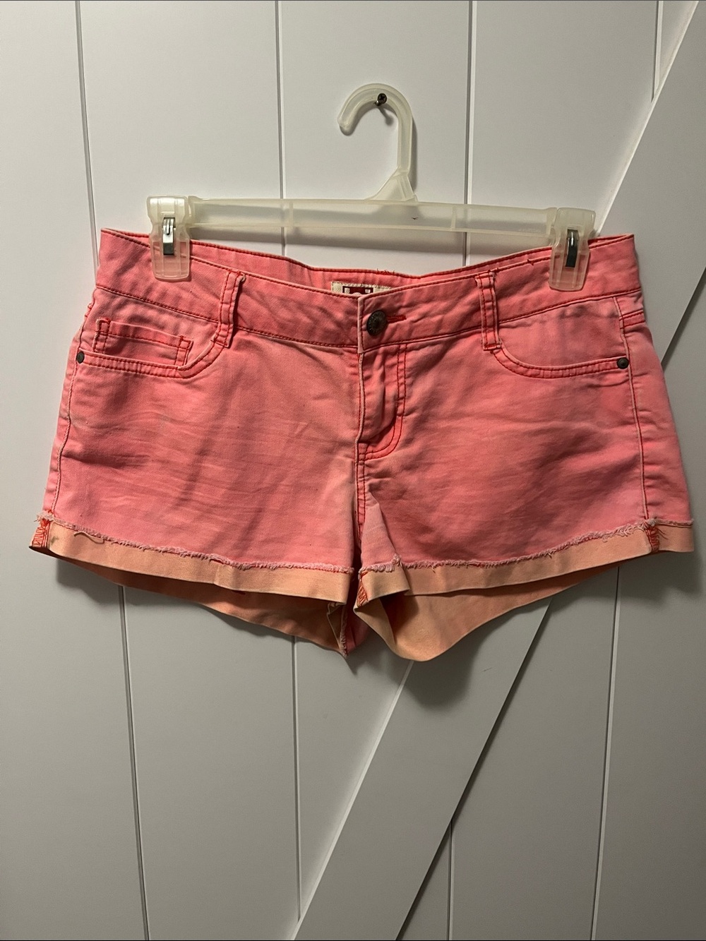 lei Pink Ombre Denim Cutoff Shorts